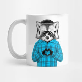 Raccoon with heart Mug